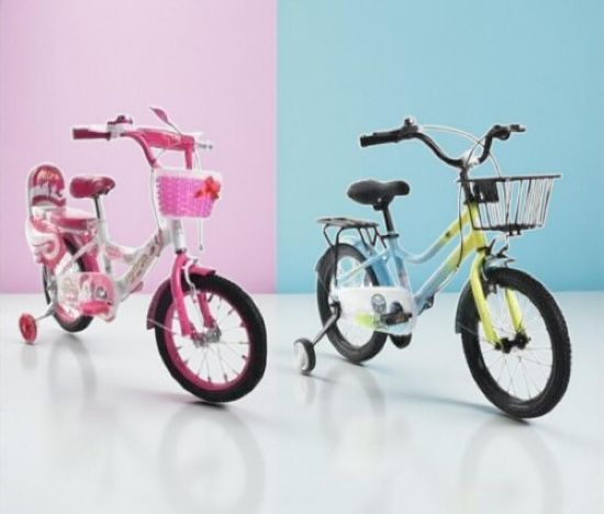 صورة دراجتين أطفال بناتية وولادية مقاس 12,14,16